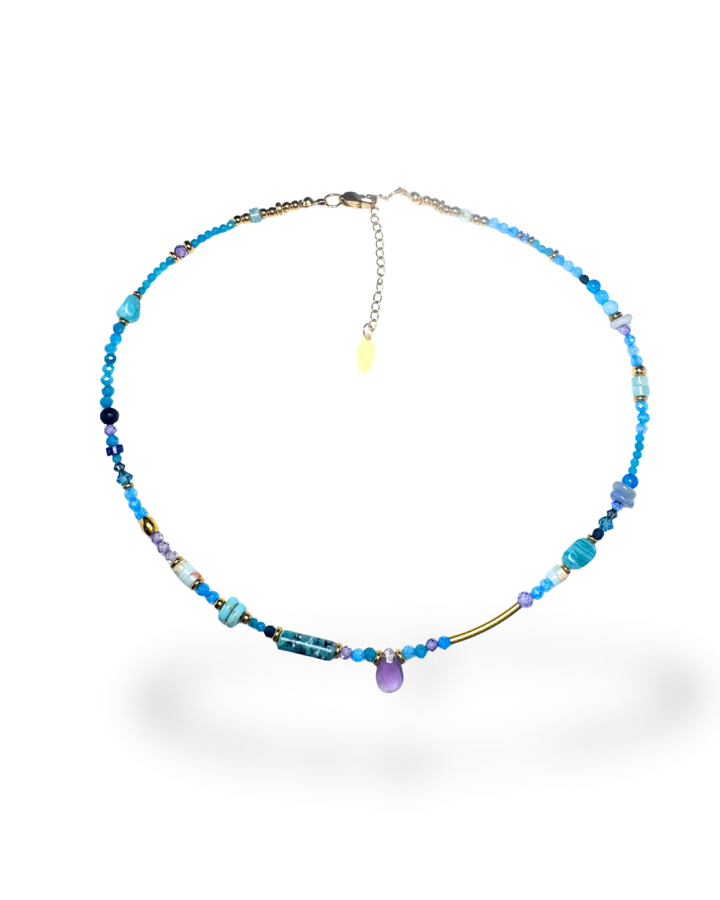 Collana girocollo Azuriel turchese e lilla
