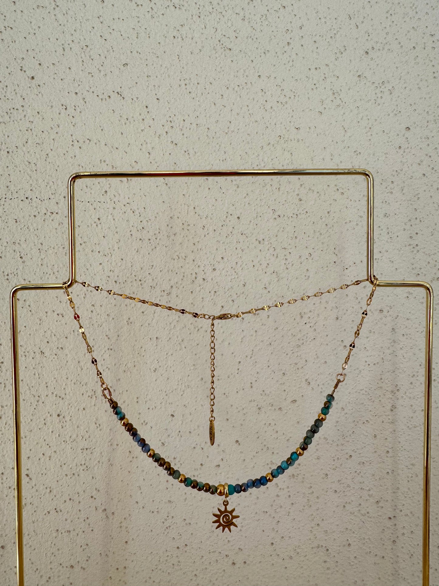 Collana Onda con ciondolo sole