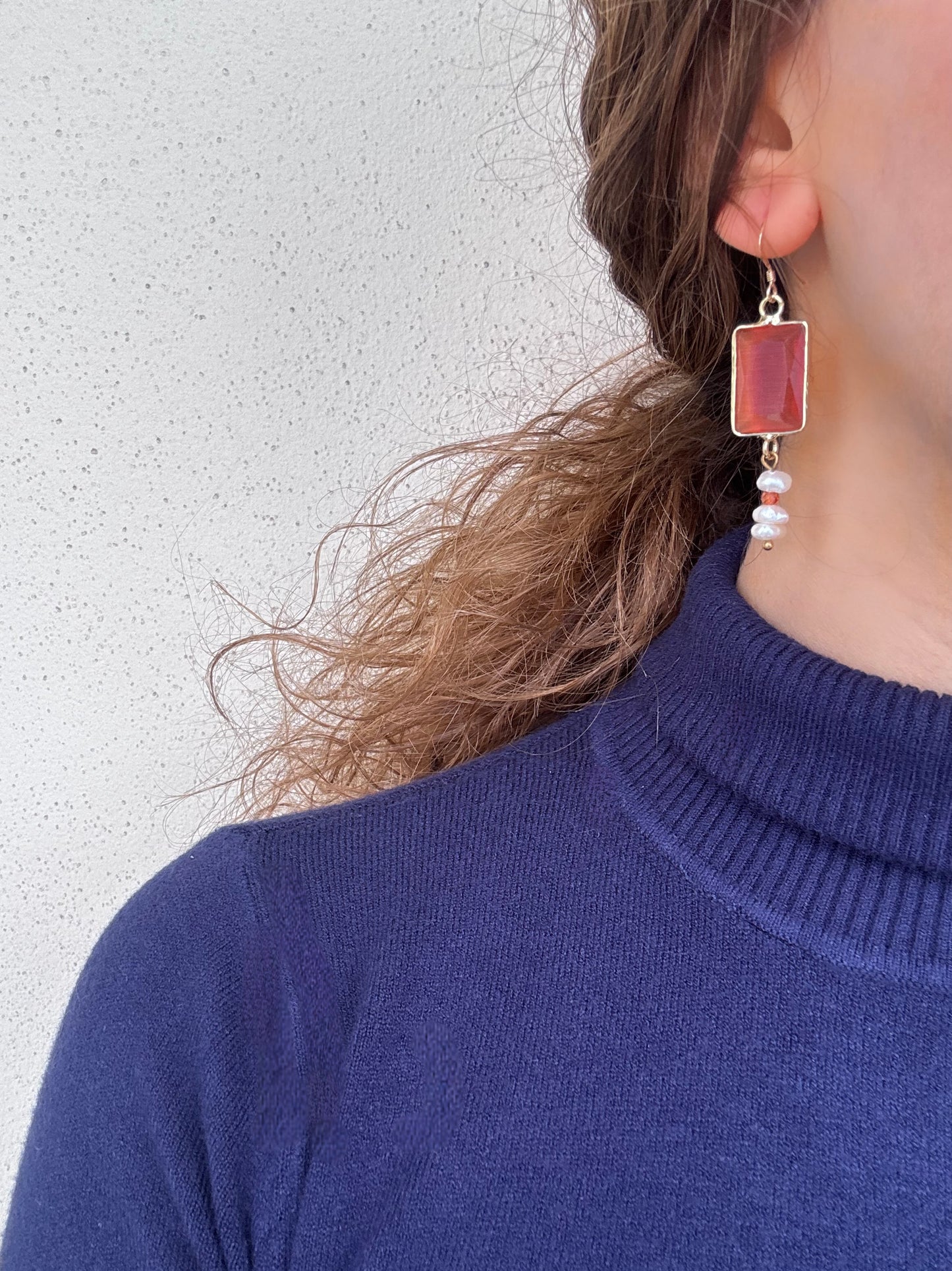 Orecchini Solea arancio tawny