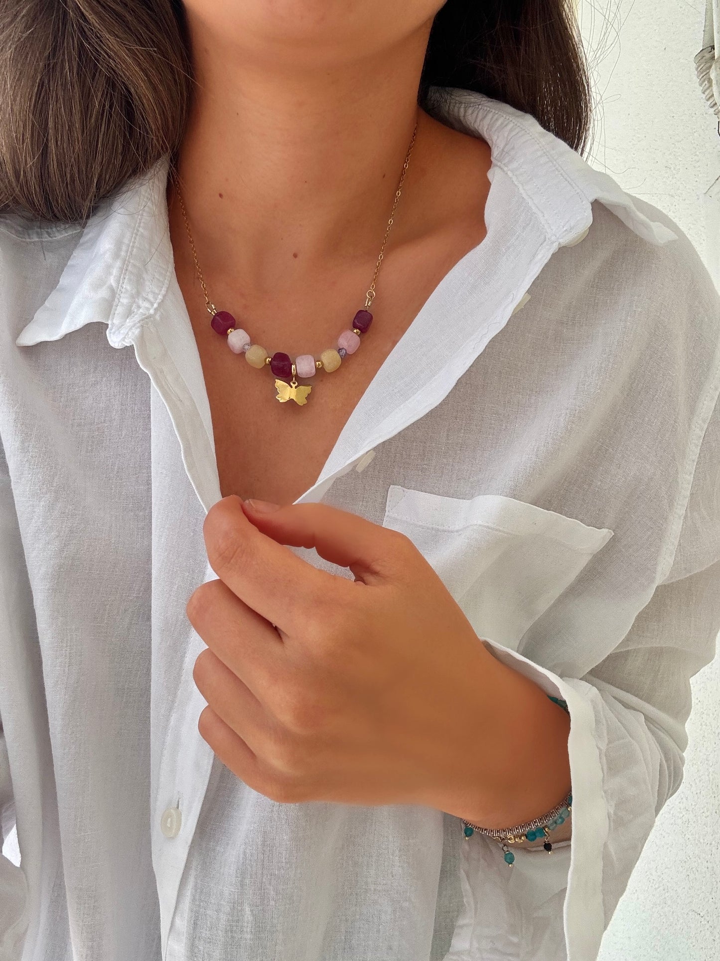 Collana Cromìa Sunset charm farfalla