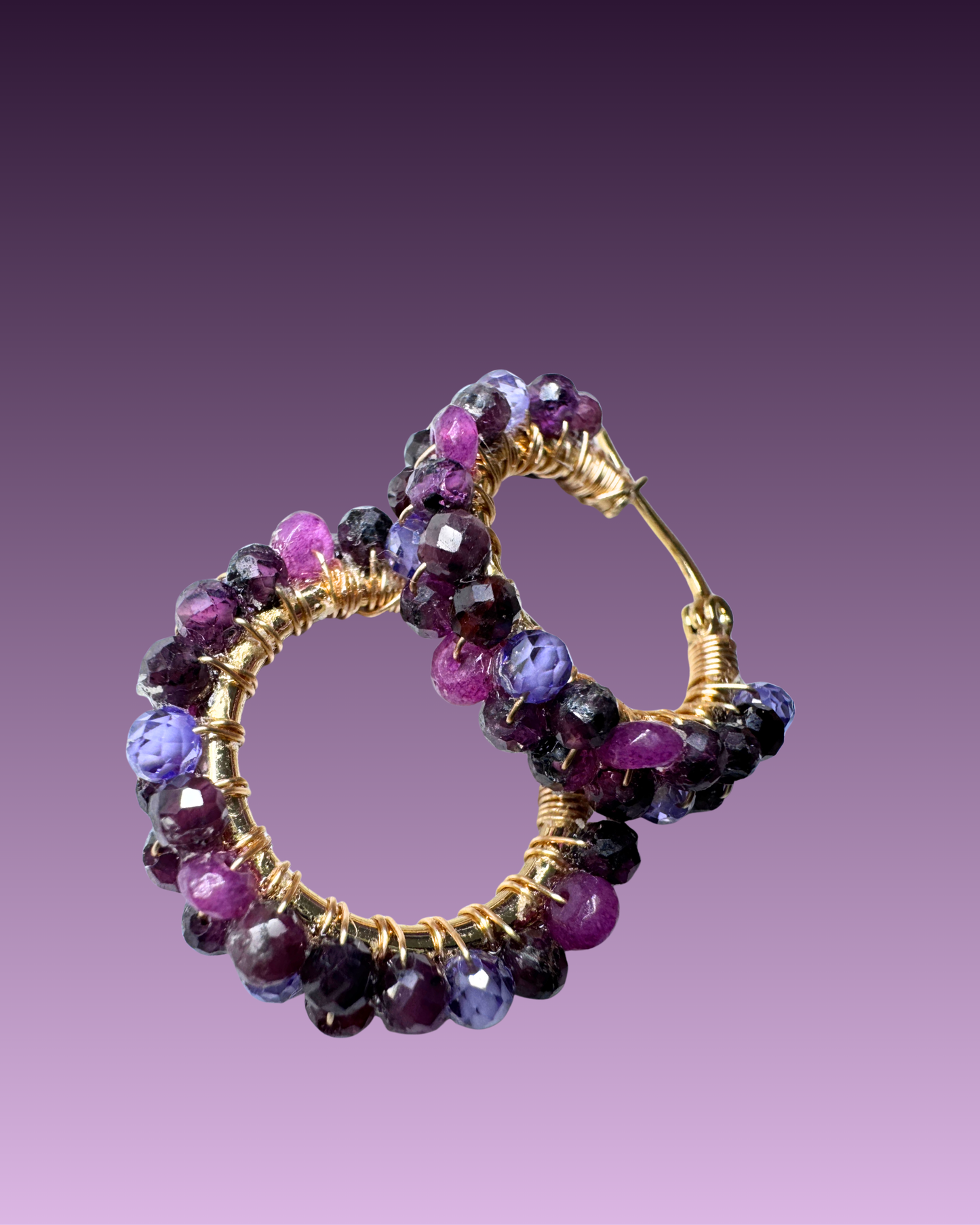 Orecchini cerchio Purple Haze 