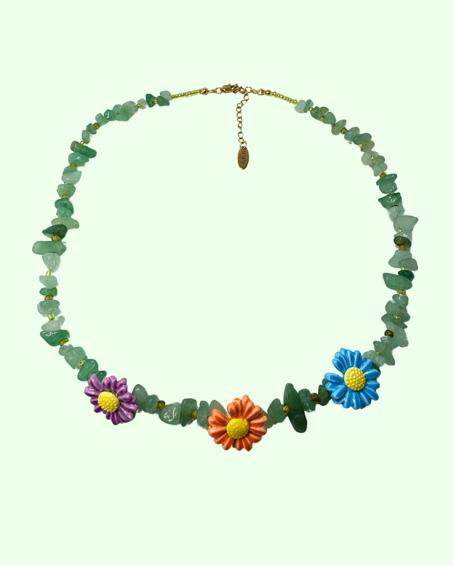 Collana girocollo Margherita verde