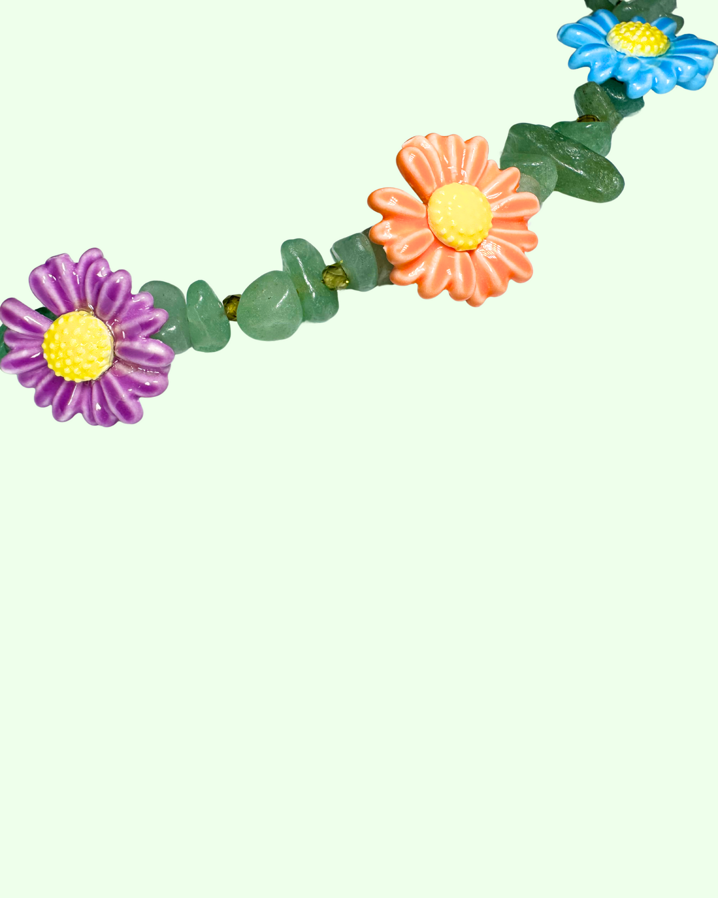 Collana girocollo Margherita verde