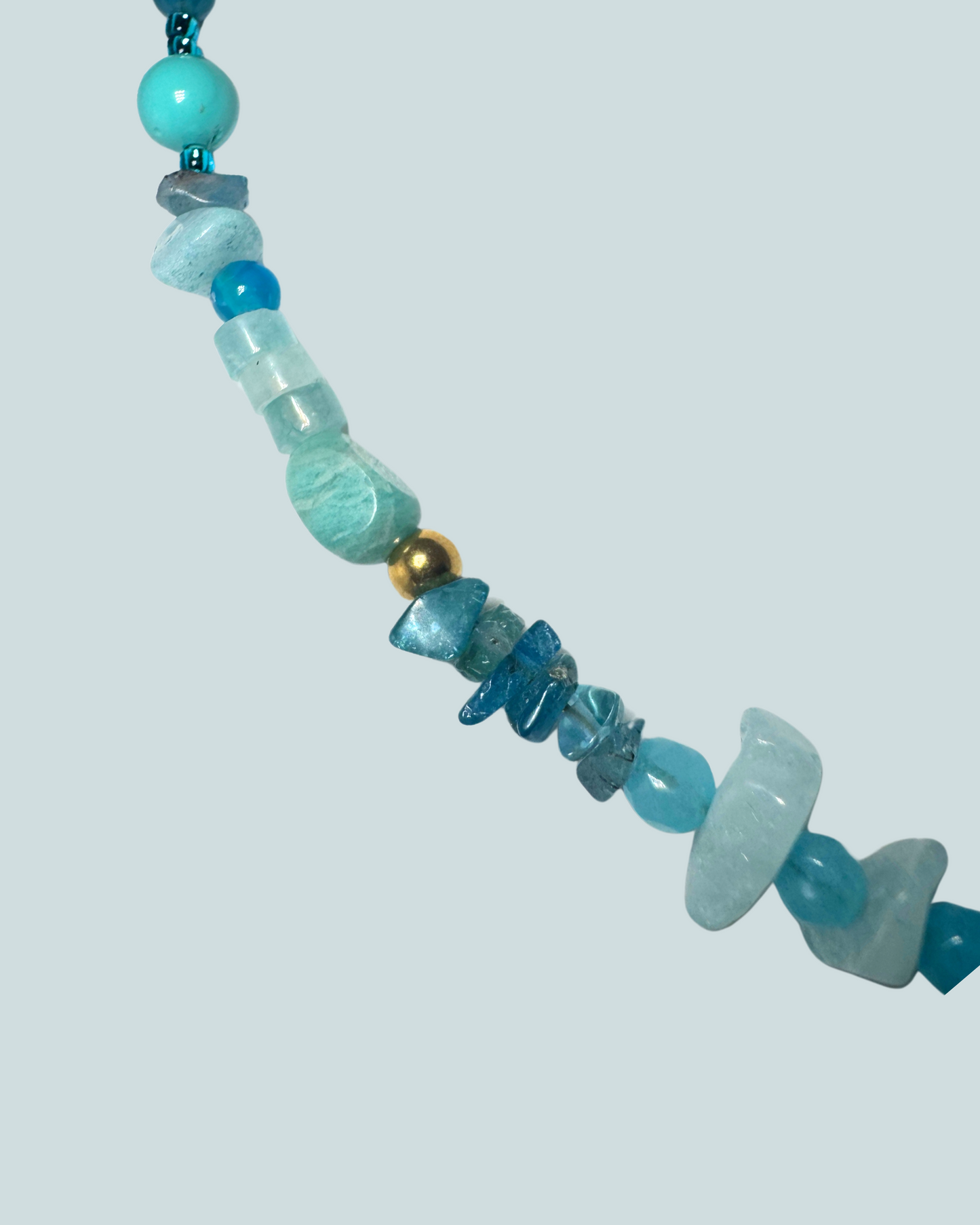 Collana Oceano in pietre naturali azzurre