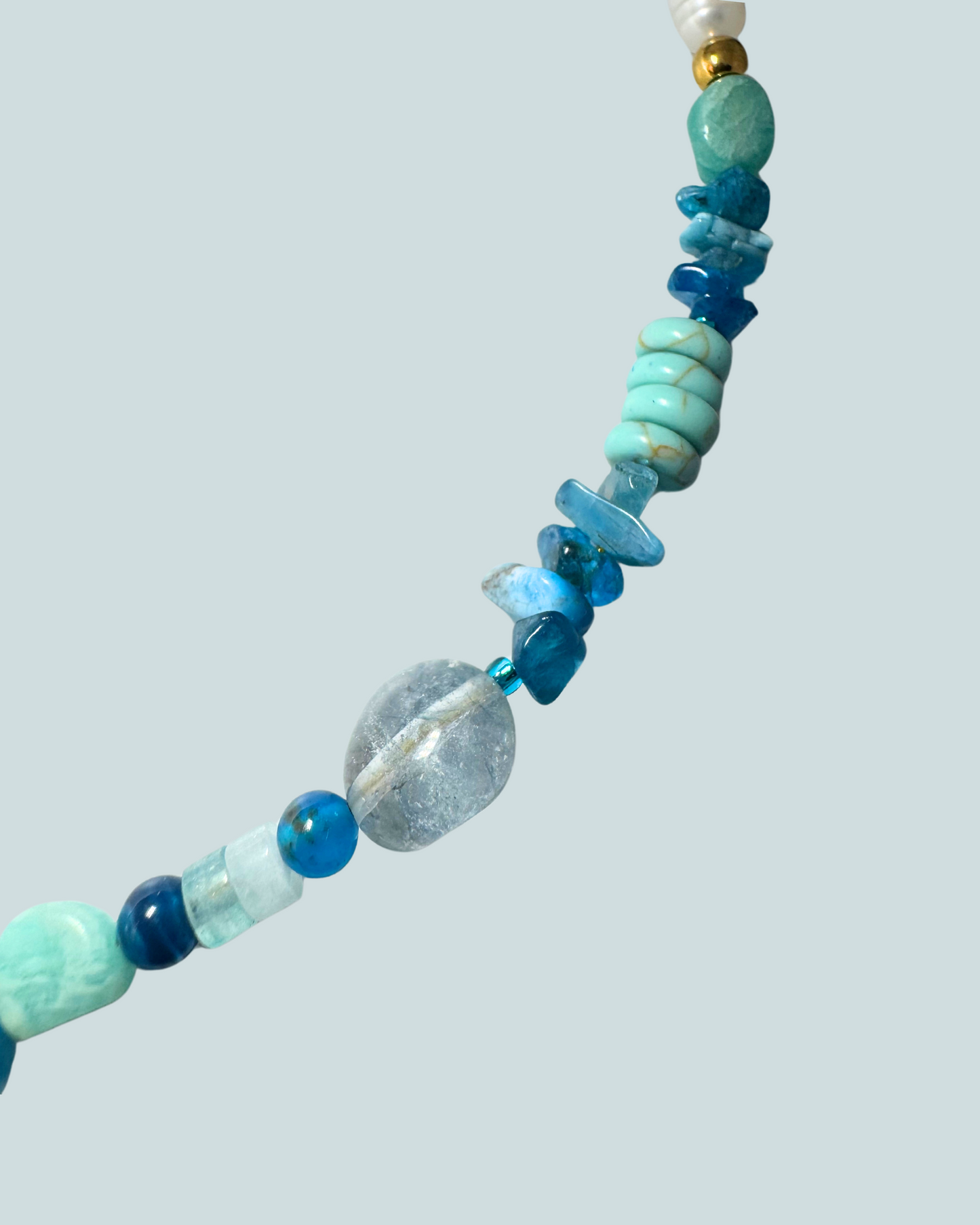 Collana Oceano in pietre naturali azzurre