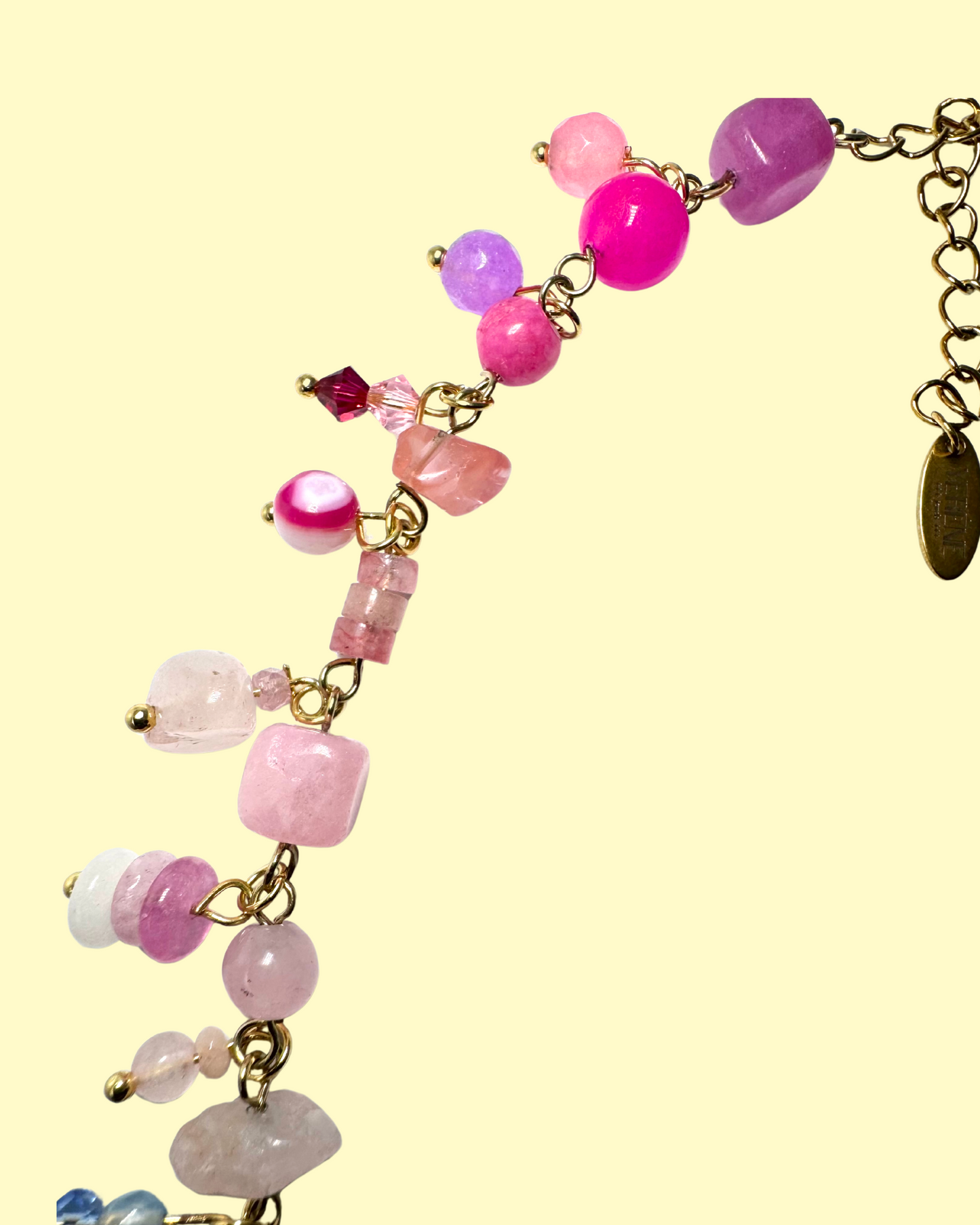 Collana Fiore Arcobaleno con pietre e ciondoli