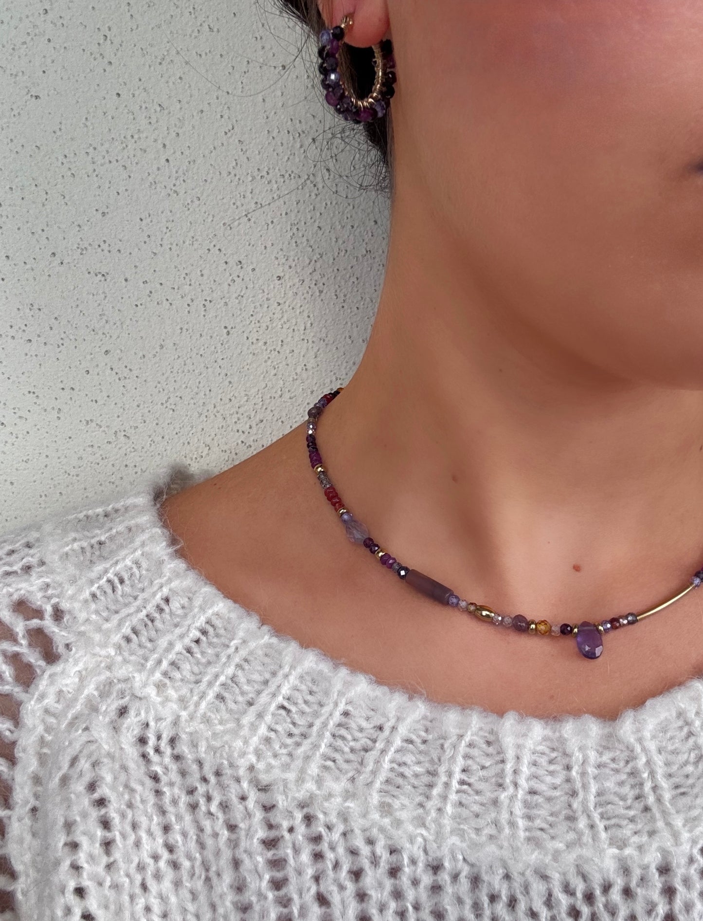 Collana Thalia goccia Ametista