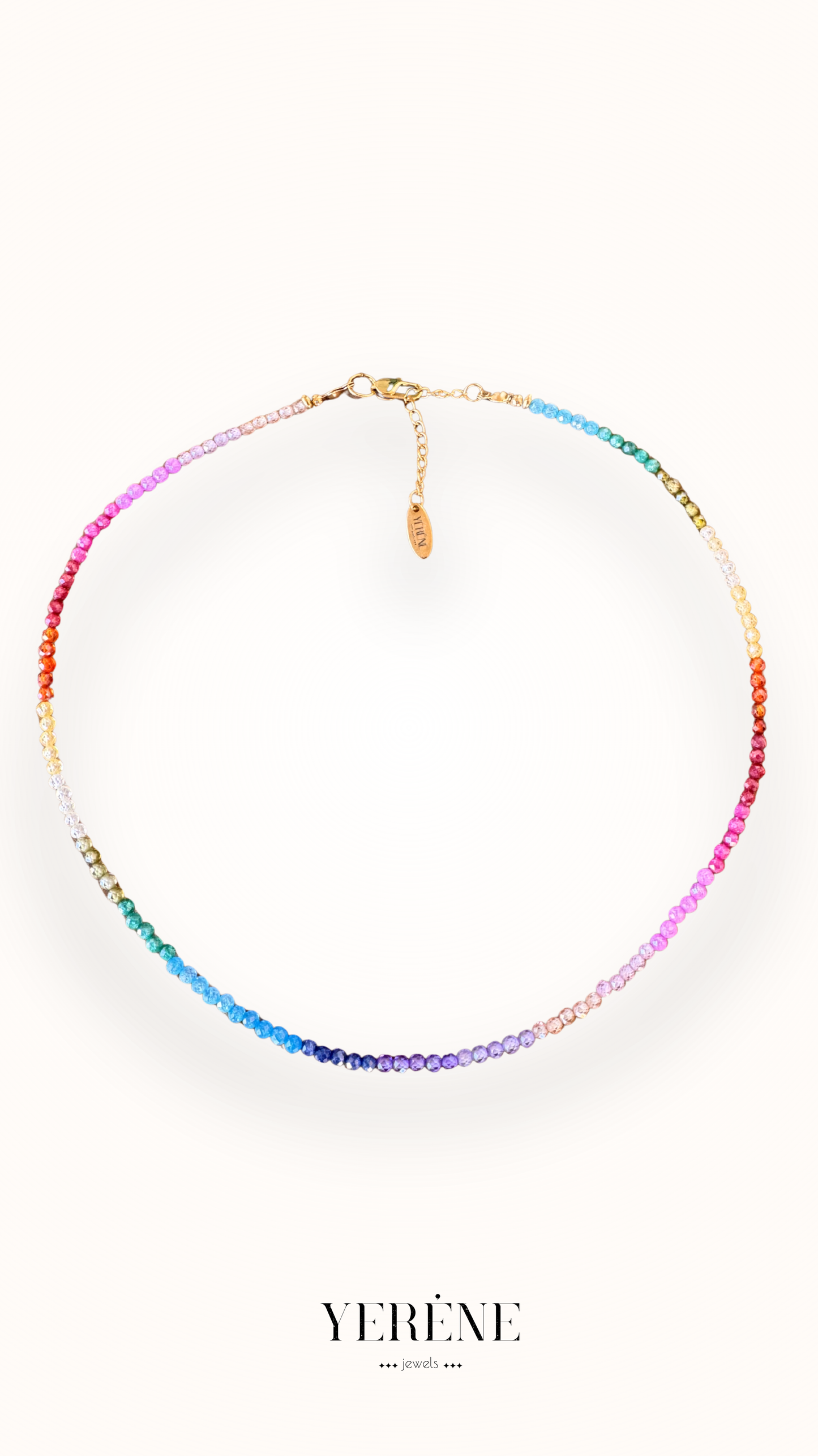 Collana girocollo Raimbow zirconi naturali