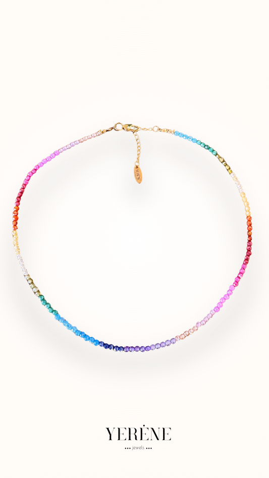 Collana girocollo Raimbow zirconi naturali