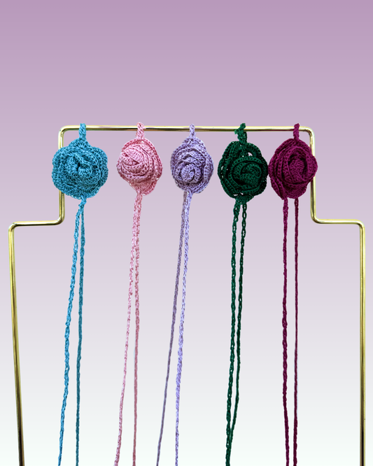 Choker Peonia in seta