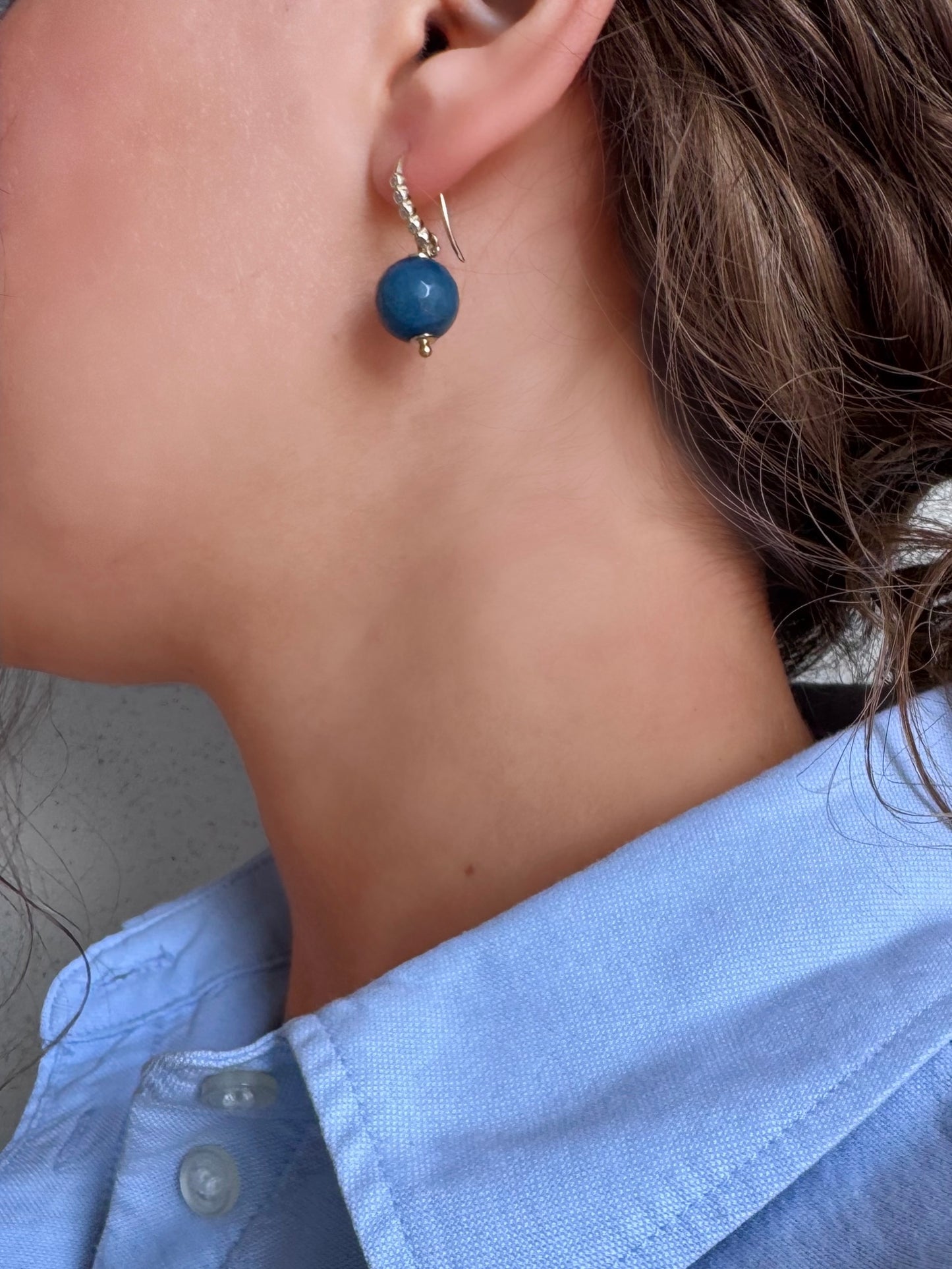 Orecchini argento925 Blue Moon