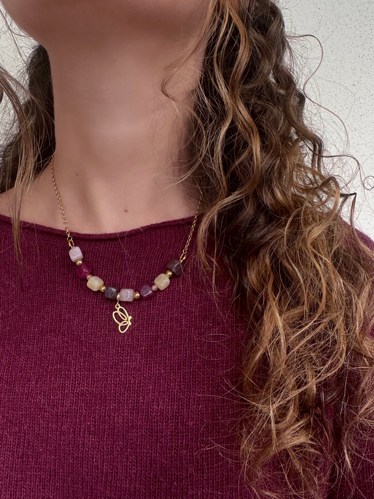 Collana Cromìa Peony charm farfalla