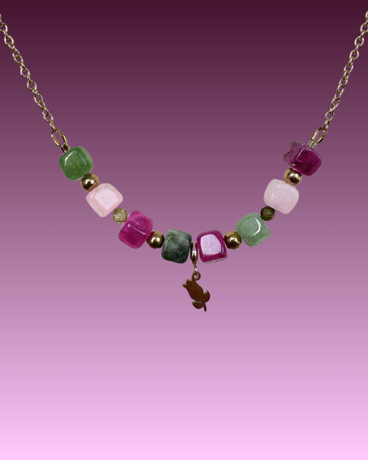 Collana Cromìa Meadow magenta verde