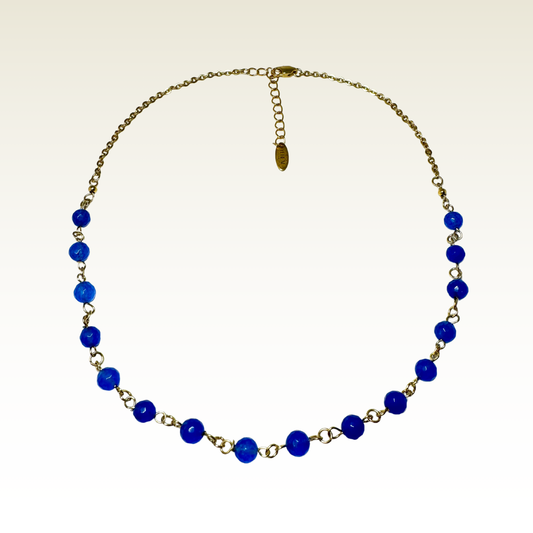 Collana Chala  pietre blu reale