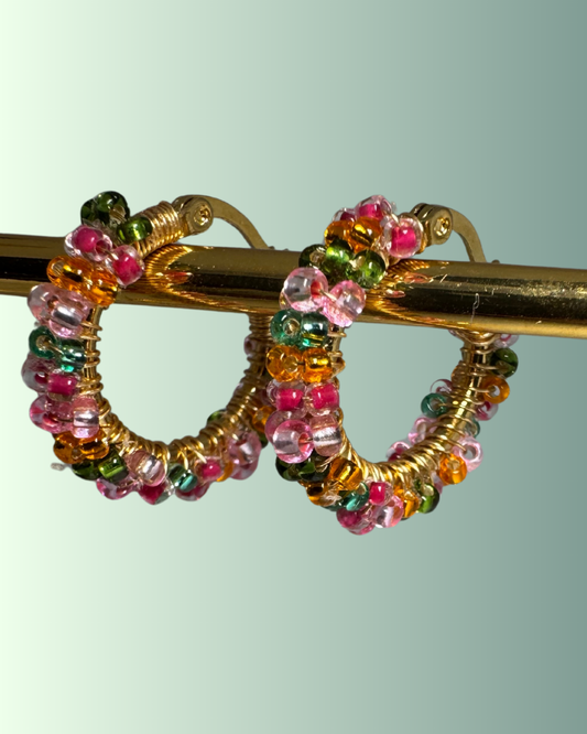 Orecchini cerchio multicolor