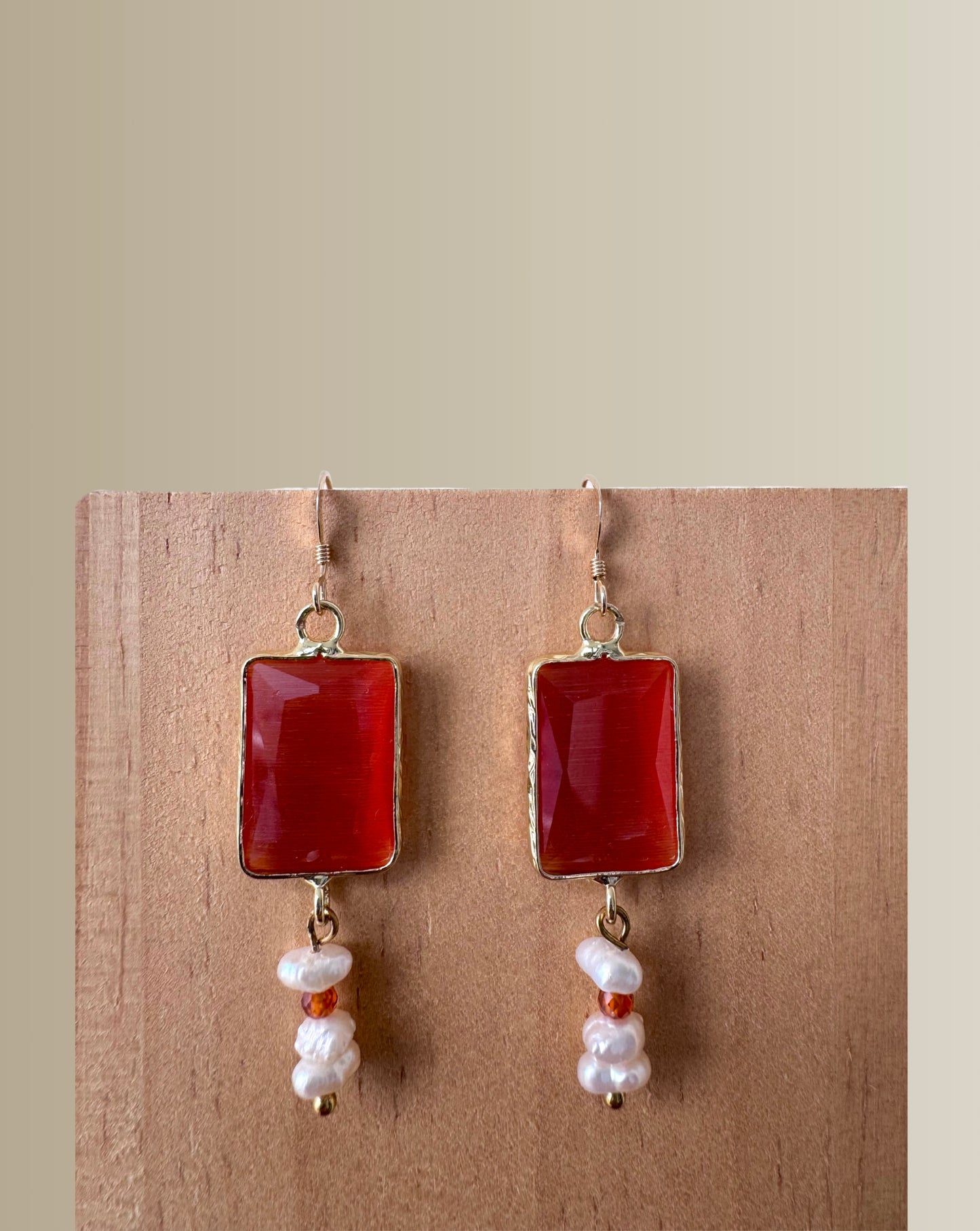 Orecchini Solea arancio tawny