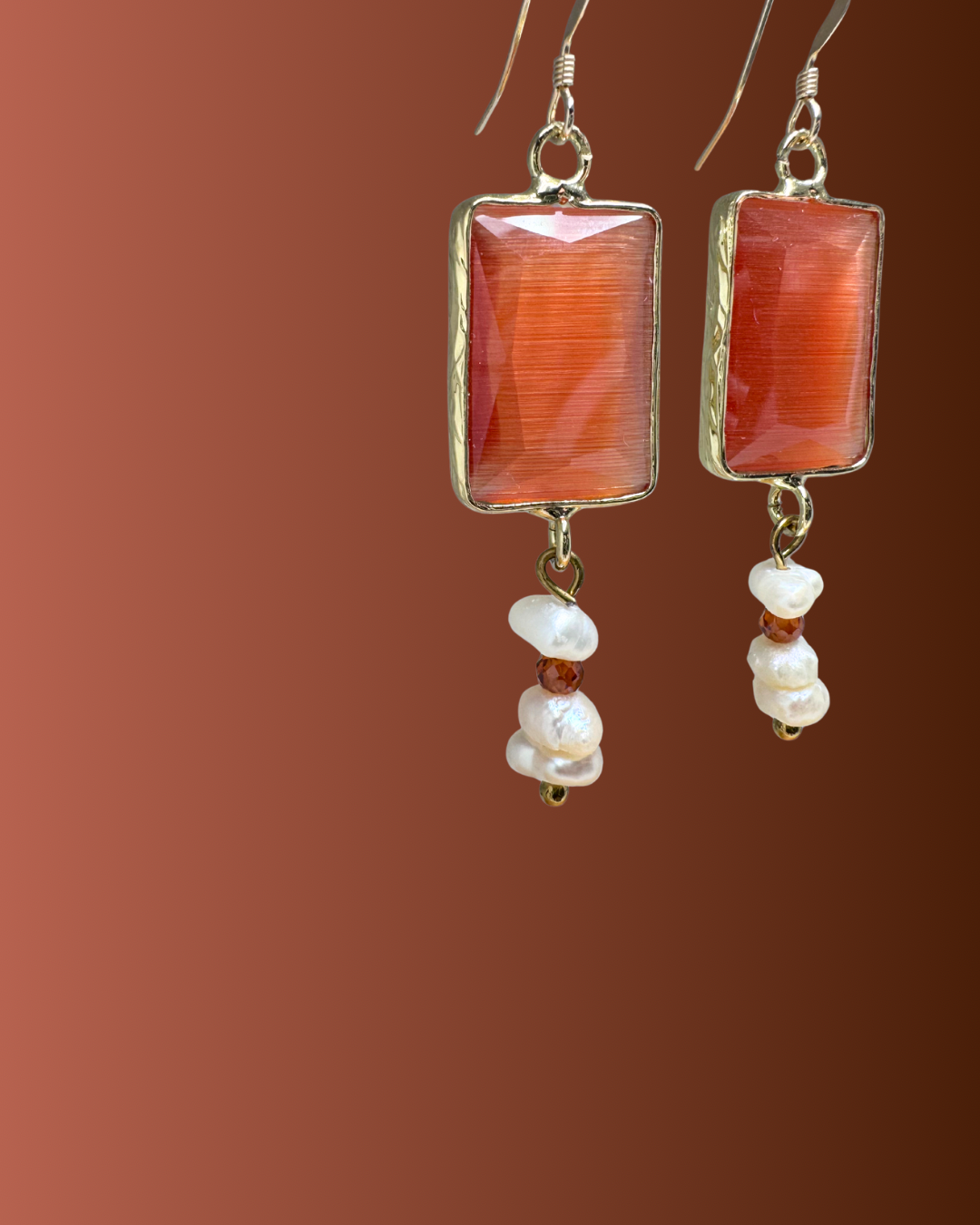 Orecchini Solea arancio tawny